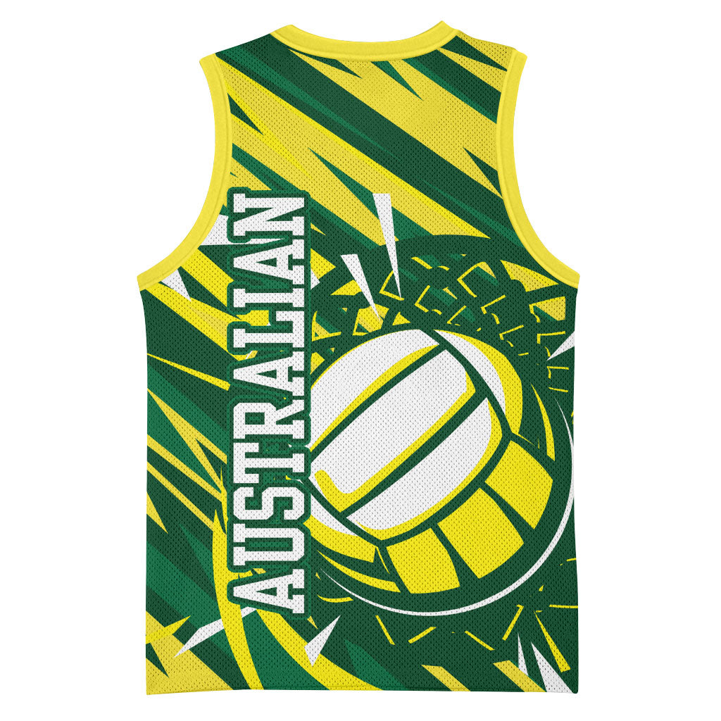 Australian Diamonds Netball Basketball Jersey Sharp Abstract Slash Pattern With Netball Graphic Art