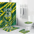 Australian Diamonds Netball Bathroom Set Sharp Abstract Slash Pattern With Netball Graphic Art