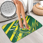 Australian Diamonds Netball Bathroom Set Sharp Abstract Slash Pattern With Netball Graphic Art