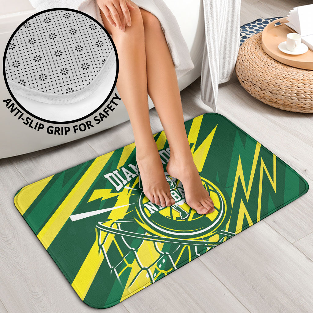 Australian Diamonds Netball Bathroom Set Sharp Abstract Slash Pattern With Netball Graphic Art