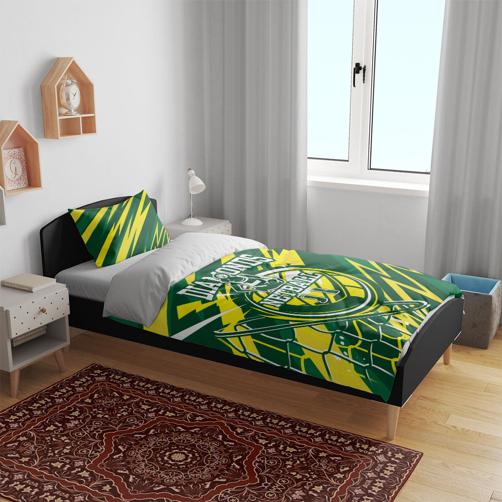 Australian Diamonds Netball Bedding Set Sharp Abstract Slash Pattern With Netball Graphic Art