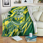 Australian Diamonds Netball Blanket Sharp Abstract Slash Pattern With Netball Graphic Art