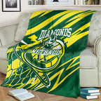 Australian Diamonds Netball Blanket Sharp Abstract Slash Pattern With Netball Graphic Art