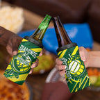 Australian Diamonds Netball 4 in 1 Can Cooler Tumbler Sharp Abstract Slash Pattern With Netball Graphic Art