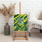 Australian Diamonds Netball Canvas Wall Art Sharp Abstract Slash Pattern With Netball Graphic Art