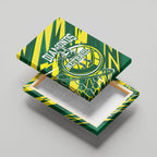 Australian Diamonds Netball Canvas Wall Art Sharp Abstract Slash Pattern With Netball Graphic Art