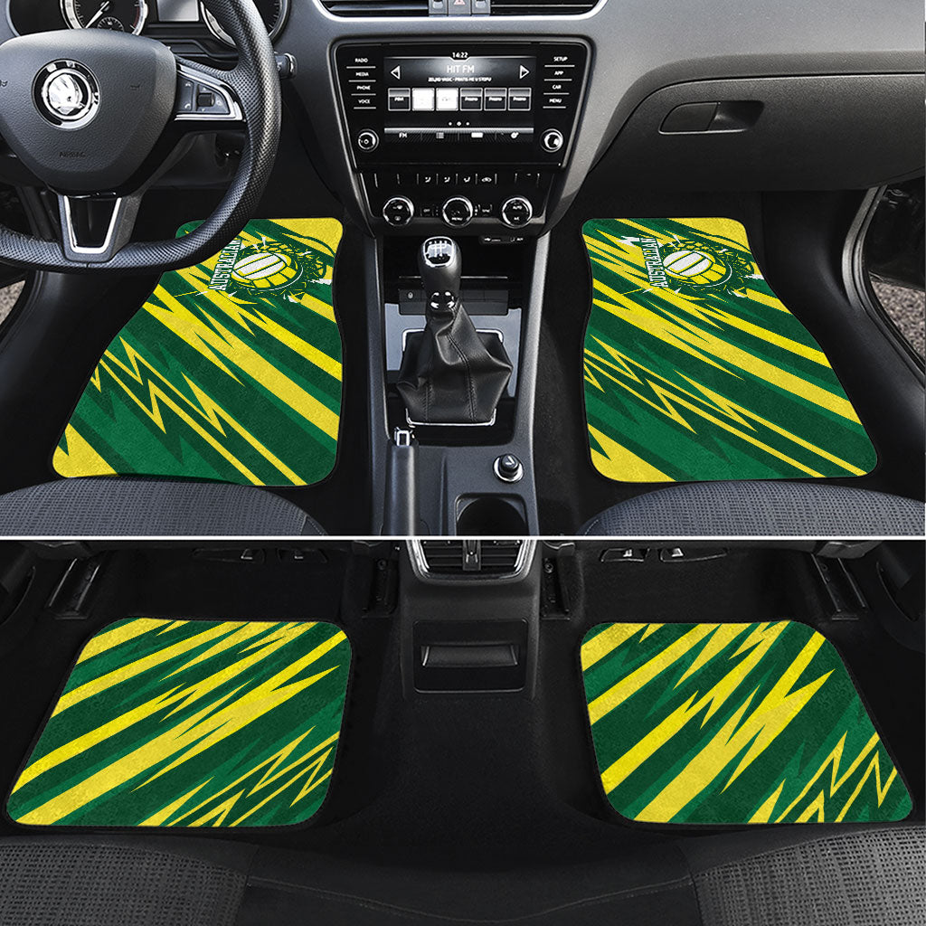 Australian Diamonds Netball Car Mats Sharp Abstract Slash Pattern With Netball Graphic Art