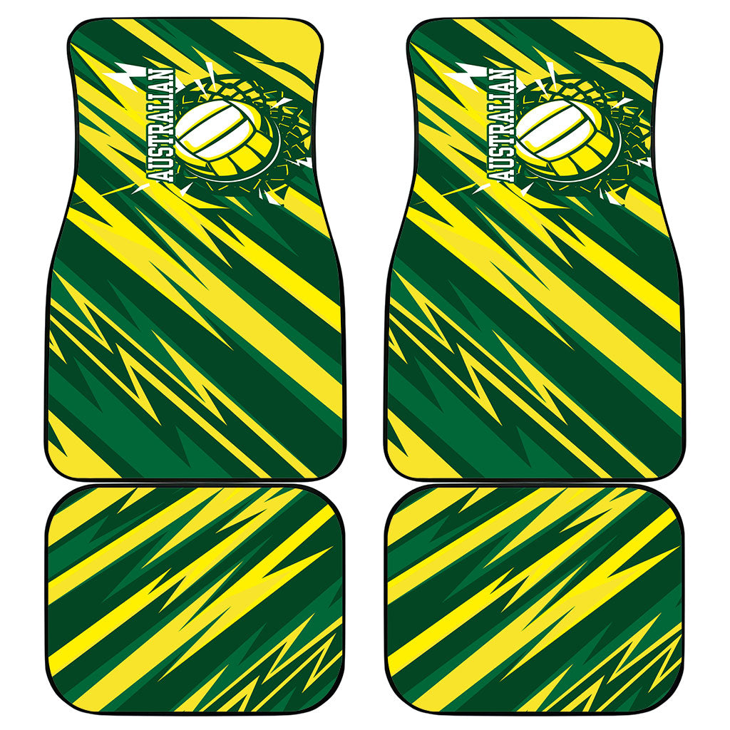 Australian Diamonds Netball Car Mats Sharp Abstract Slash Pattern With Netball Graphic Art