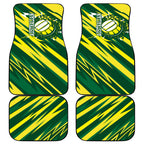 Australian Diamonds Netball Car Mats Sharp Abstract Slash Pattern With Netball Graphic Art