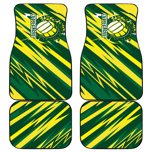 Australian Diamonds Netball Car Mats Sharp Abstract Slash Pattern With Netball Graphic Art