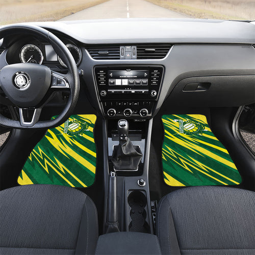 Australian Diamonds Netball Car Mats Sharp Abstract Slash Pattern With Netball Graphic Art