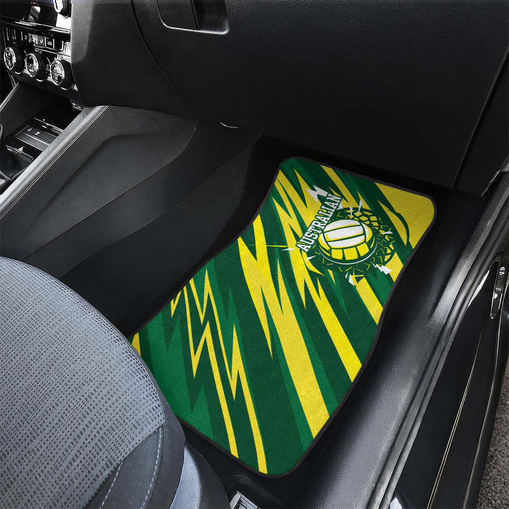 Australian Diamonds Netball Car Mats Sharp Abstract Slash Pattern With Netball Graphic Art