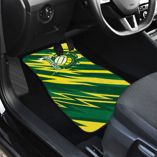 Australian Diamonds Netball Car Mats Sharp Abstract Slash Pattern With Netball Graphic Art