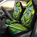 Australian Diamonds Netball Car Seat Cover Sharp Abstract Slash Pattern With Netball Graphic Art