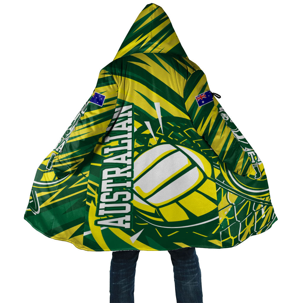 Australian Diamonds Netball Cloak Sharp Abstract Slash Pattern With Netball Graphic Art