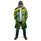 Australian Diamonds Netball Cloak Sharp Abstract Slash Pattern With Netball Graphic Art