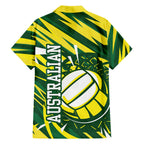 Australian Diamonds Netball Family Matching Puletasi and Hawaiian Shirt Sharp Abstract Slash Pattern With Netball Graphic Art
