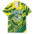 Australian Diamonds Netball Family Matching Tank Maxi Dress and Hawaiian Shirt Sharp Abstract Slash Pattern With Netball Graphic Art