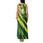 Australian Diamonds Netball Family Matching Tank Maxi Dress and Hawaiian Shirt Sharp Abstract Slash Pattern With Netball Graphic Art