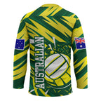 Australian Diamonds Netball Hockey Jersey Sharp Abstract Slash Pattern With Netball Graphic Art