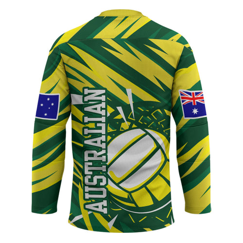 Australian Diamonds Netball Hockey Jersey Sharp Abstract Slash Pattern With Netball Graphic Art