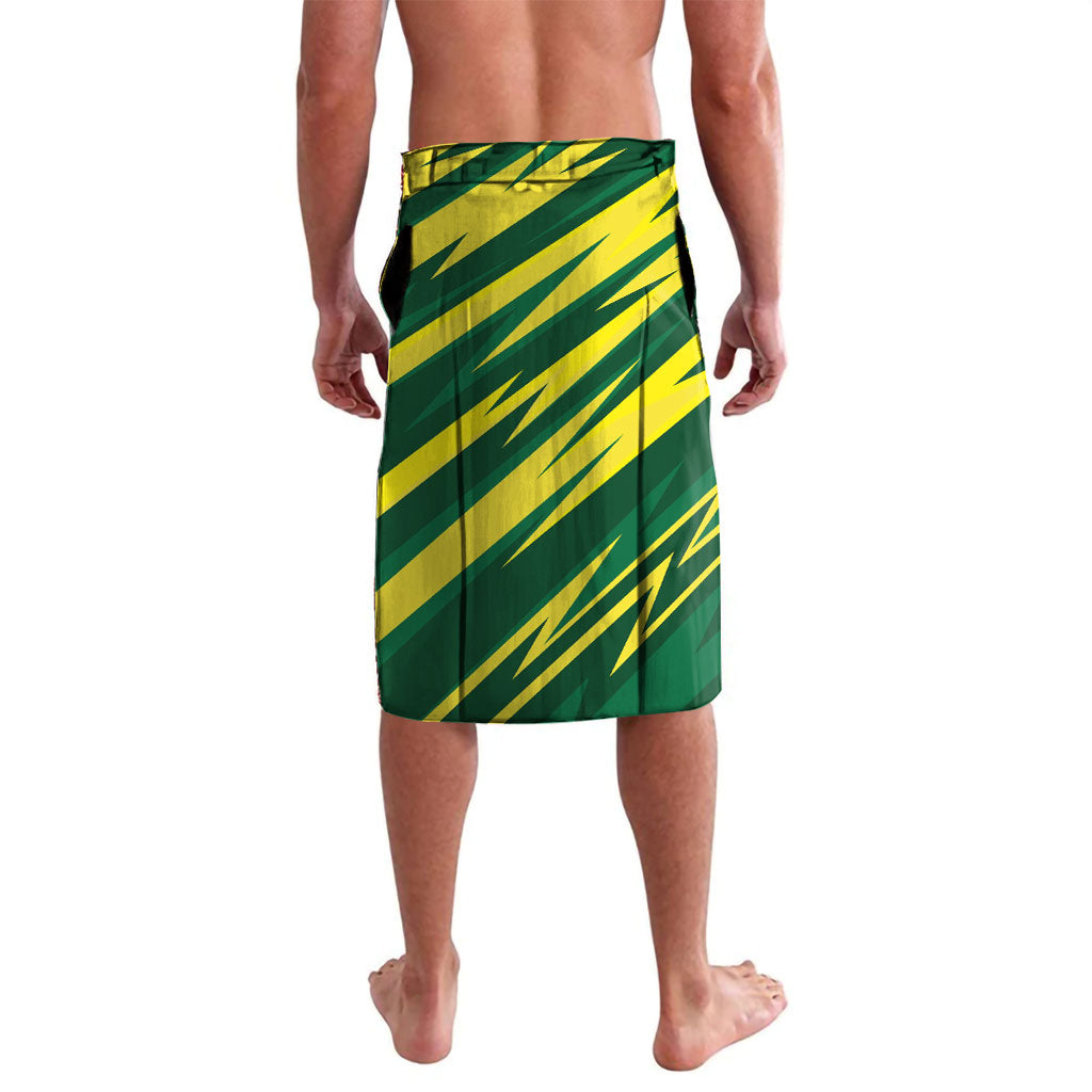 Australian Diamonds Netball Lavalava Sharp Abstract Slash Pattern With Netball Graphic Art
