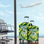 Australian Diamonds Netball Luggage Cover Sharp Abstract Slash Pattern With Netball Graphic Art