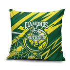 Australian Diamonds Netball Pillow Cover Sharp Abstract Slash Pattern With Netball Graphic Art