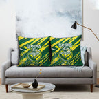 Australian Diamonds Netball Pillow Cover Sharp Abstract Slash Pattern With Netball Graphic Art