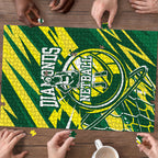 Australian Diamonds Netball Puzzle Sharp Abstract Slash Pattern With Netball Graphic Art