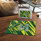 Australian Diamonds Netball Puzzle Sharp Abstract Slash Pattern With Netball Graphic Art