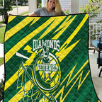 Australian Diamonds Netball Quilt Sharp Abstract Slash Pattern With Netball Graphic Art