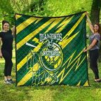 Australian Diamonds Netball Quilt Sharp Abstract Slash Pattern With Netball Graphic Art