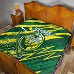 Australian Diamonds Netball Quilt Sharp Abstract Slash Pattern With Netball Graphic Art