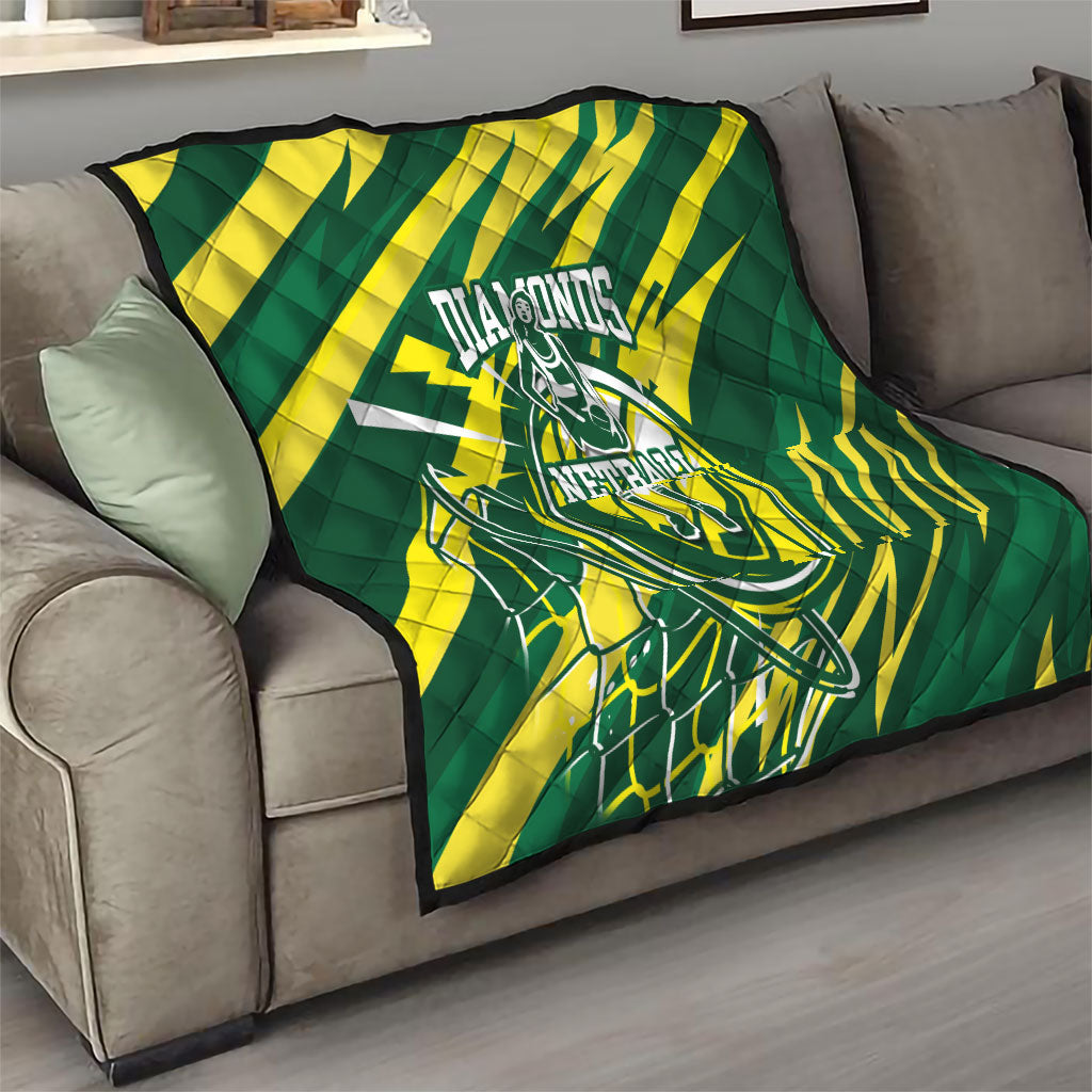 Australian Diamonds Netball Quilt Sharp Abstract Slash Pattern With Netball Graphic Art