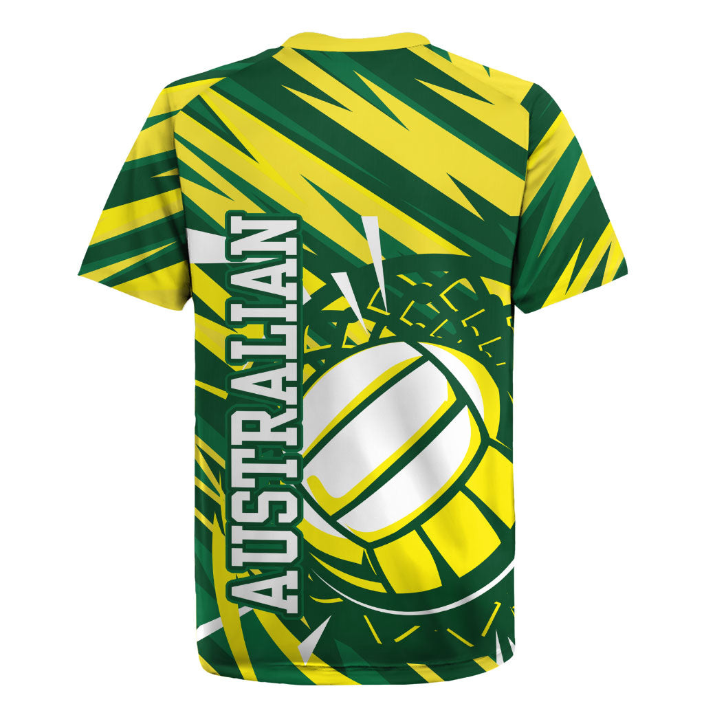 Australian Diamonds Netball Rugby Jersey Sharp Abstract Slash Pattern With Netball Graphic Art