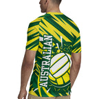 Australian Diamonds Netball Rugby Jersey Sharp Abstract Slash Pattern With Netball Graphic Art
