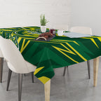 Australian Diamonds Netball Tablecloth Sharp Abstract Slash Pattern With Netball Graphic Art