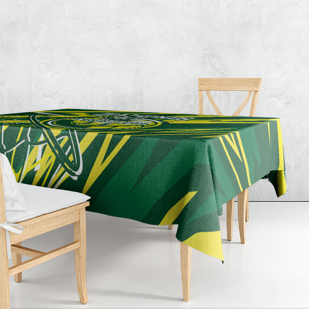 Australian Diamonds Netball Tablecloth Sharp Abstract Slash Pattern With Netball Graphic Art