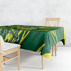 Australian Diamonds Netball Tablecloth Sharp Abstract Slash Pattern With Netball Graphic Art