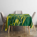 Australian Diamonds Netball Tablecloth Sharp Abstract Slash Pattern With Netball Graphic Art