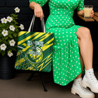 Australian Diamonds Netball Tote Bag Sharp Abstract Slash Pattern With Netball Graphic Art