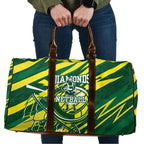 Australian Diamonds Netball Travel Bag Sharp Abstract Slash Pattern With Netball Graphic Art
