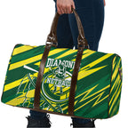 Australian Diamonds Netball Travel Bag Sharp Abstract Slash Pattern With Netball Graphic Art