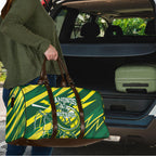 Australian Diamonds Netball Travel Bag Sharp Abstract Slash Pattern With Netball Graphic Art