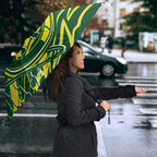 Australian Diamonds Netball Umbrella Sharp Abstract Slash Pattern With Netball Graphic Art
