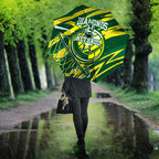 Australian Diamonds Netball Umbrella Sharp Abstract Slash Pattern With Netball Graphic Art