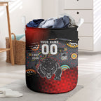 Personalised Panthers 60th Anniversary Laundry Basket Aboriginal Indigenous Dot Art - Halftone Pattern 1967-2026