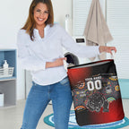 Personalised Panthers 60th Anniversary Laundry Basket Aboriginal Indigenous Dot Art - Halftone Pattern 1967-2026