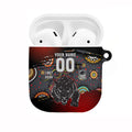 Personalised Panthers 60th Anniversary AirPods Case Aboriginal Indigenous Dot Art - Halftone Pattern 1967-2026
